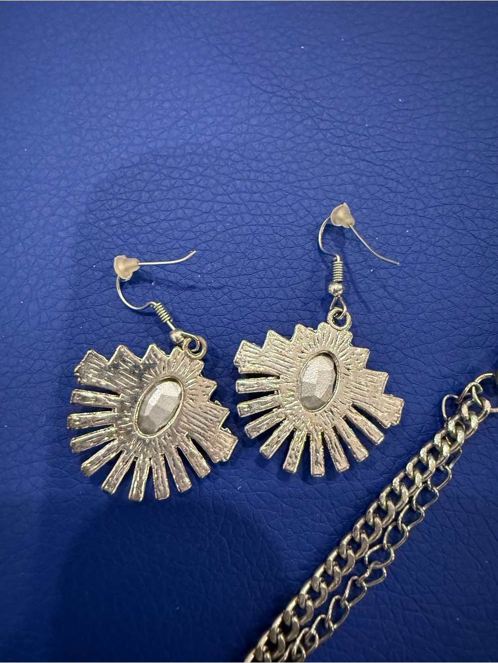 Silver Crystal Necklace & Earrings Set - Picture 6 of 6